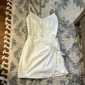 Abercrombie White Cotton Wrap Dress - Small
